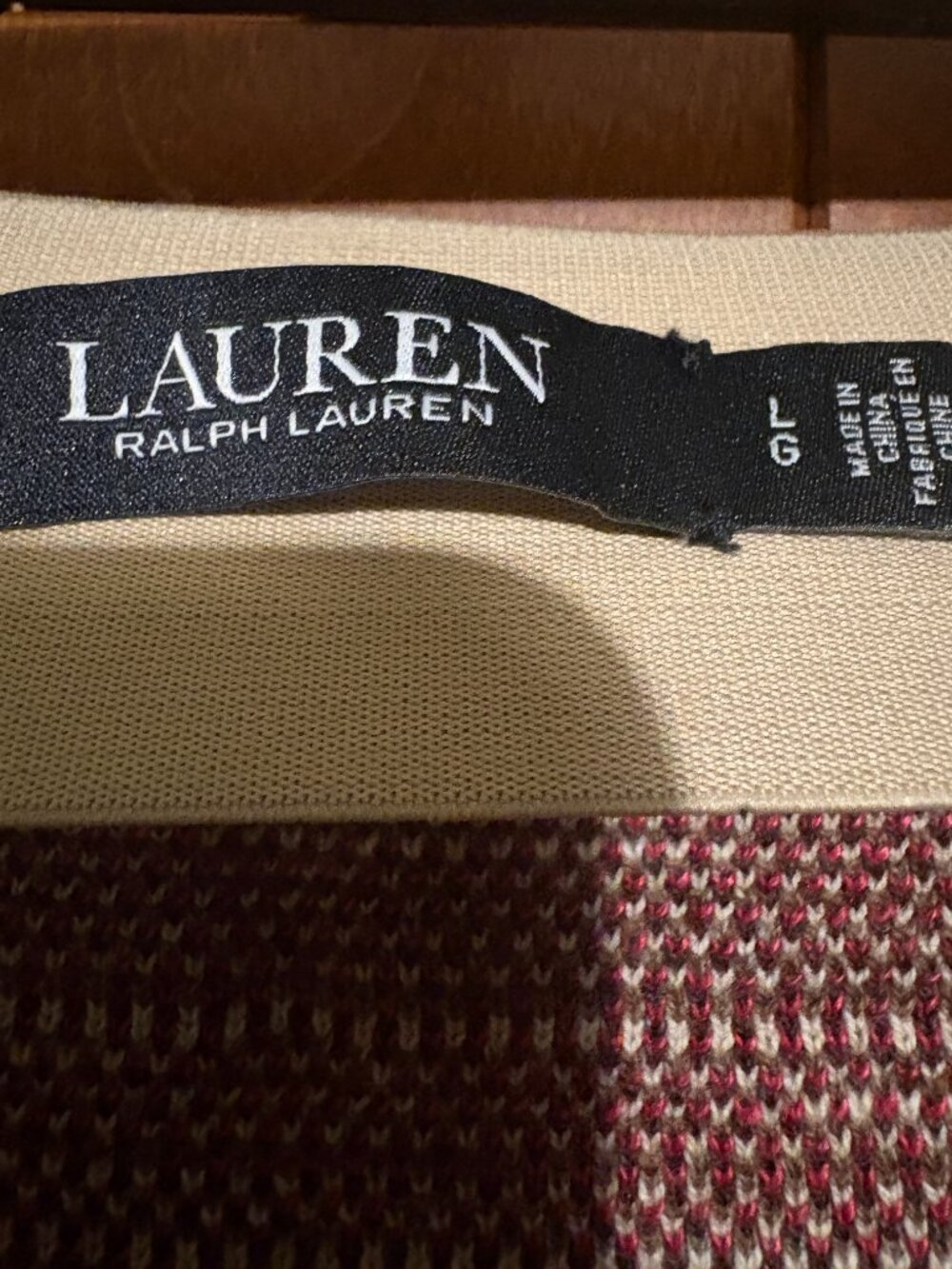 Lauren Ralph Lauren MIdi Sz L Aztec Pattern Cotton Linen Blend Skirt - Picture 9 of 9